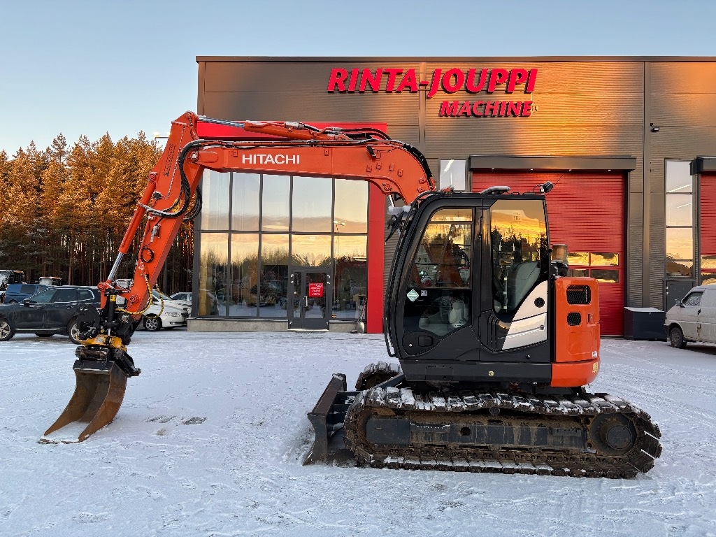 Hitachi ZX 85 US - Engcon, 600mm telat, 3 kauhaa - Mini excavators