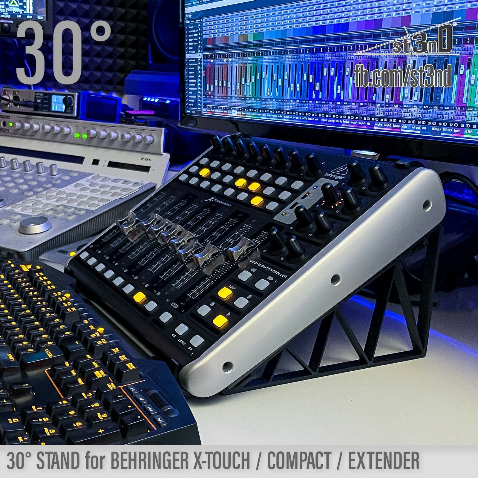 STAND for BEHRINGER X-TOUCH / COMPACT / EXTENDER - 30° - Synth