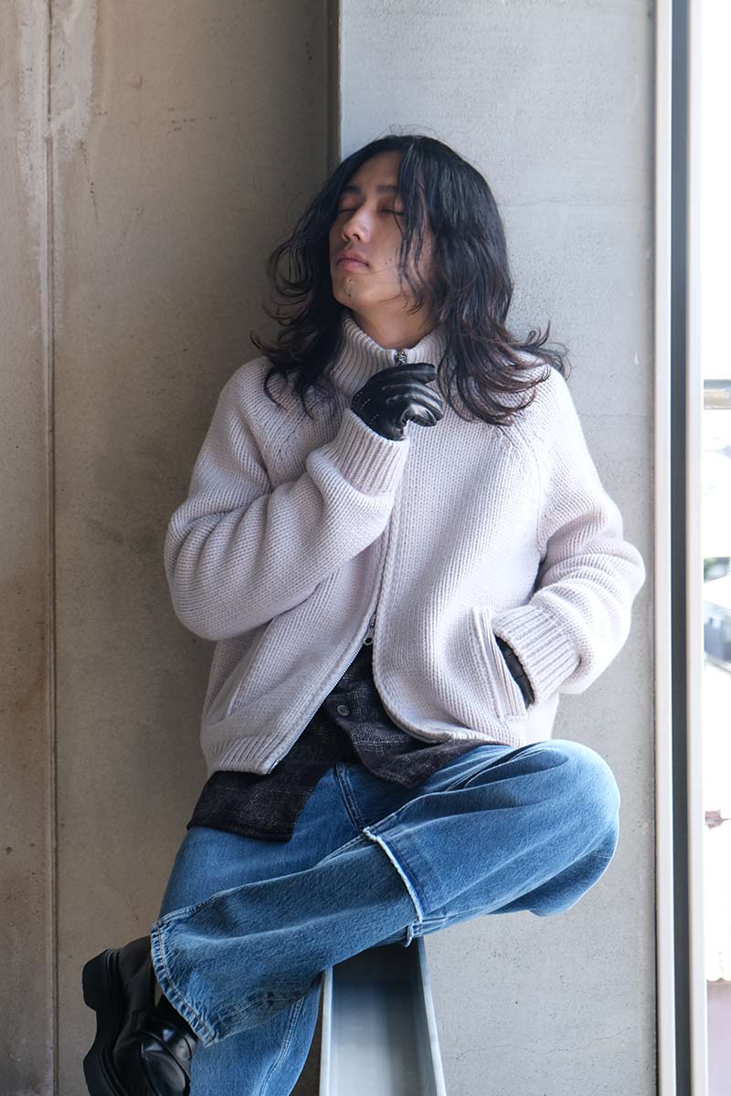 OUR LEGACY | ULTRA ZIP FUNNEL / JET BLACK ISELS WOOL クロップド