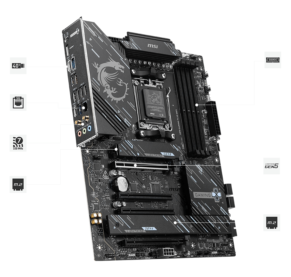 X870 GAMING PLUS | Gaming Motherboards｜Best Motherboard for AI PC