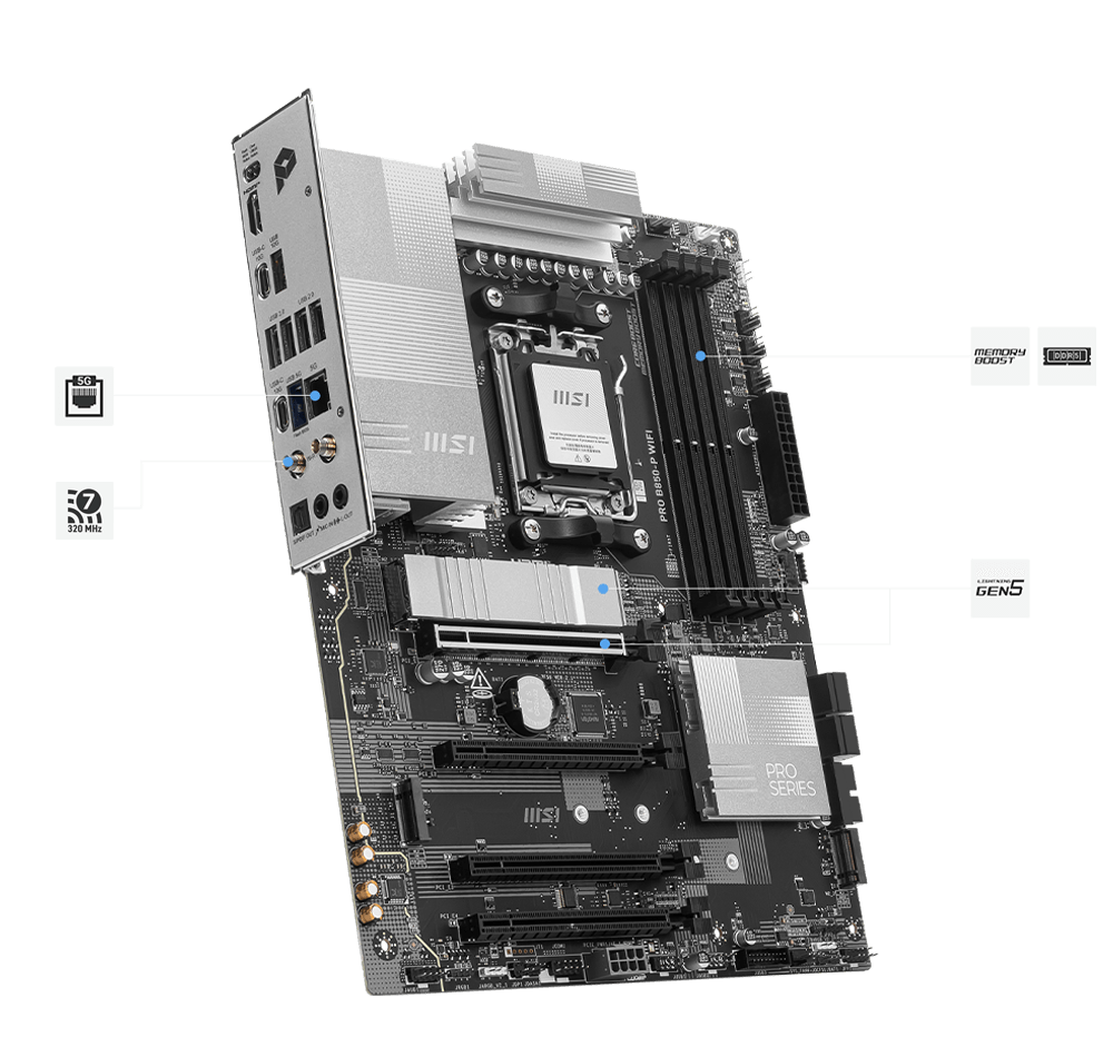 PRO B850-P WIFI | PRO Series Motherboards｜Best Motherboard for AI