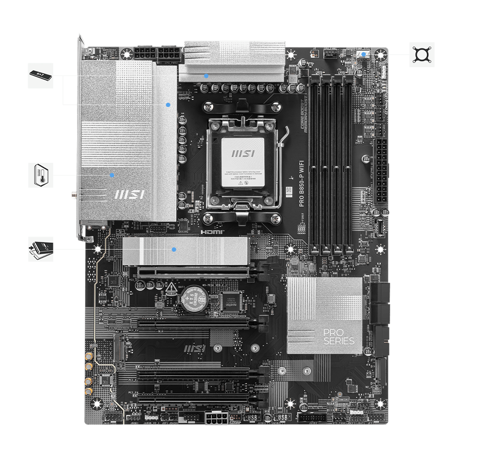 PRO B850-P WIFI | PRO Series Motherboards｜Best Motherboard for AI