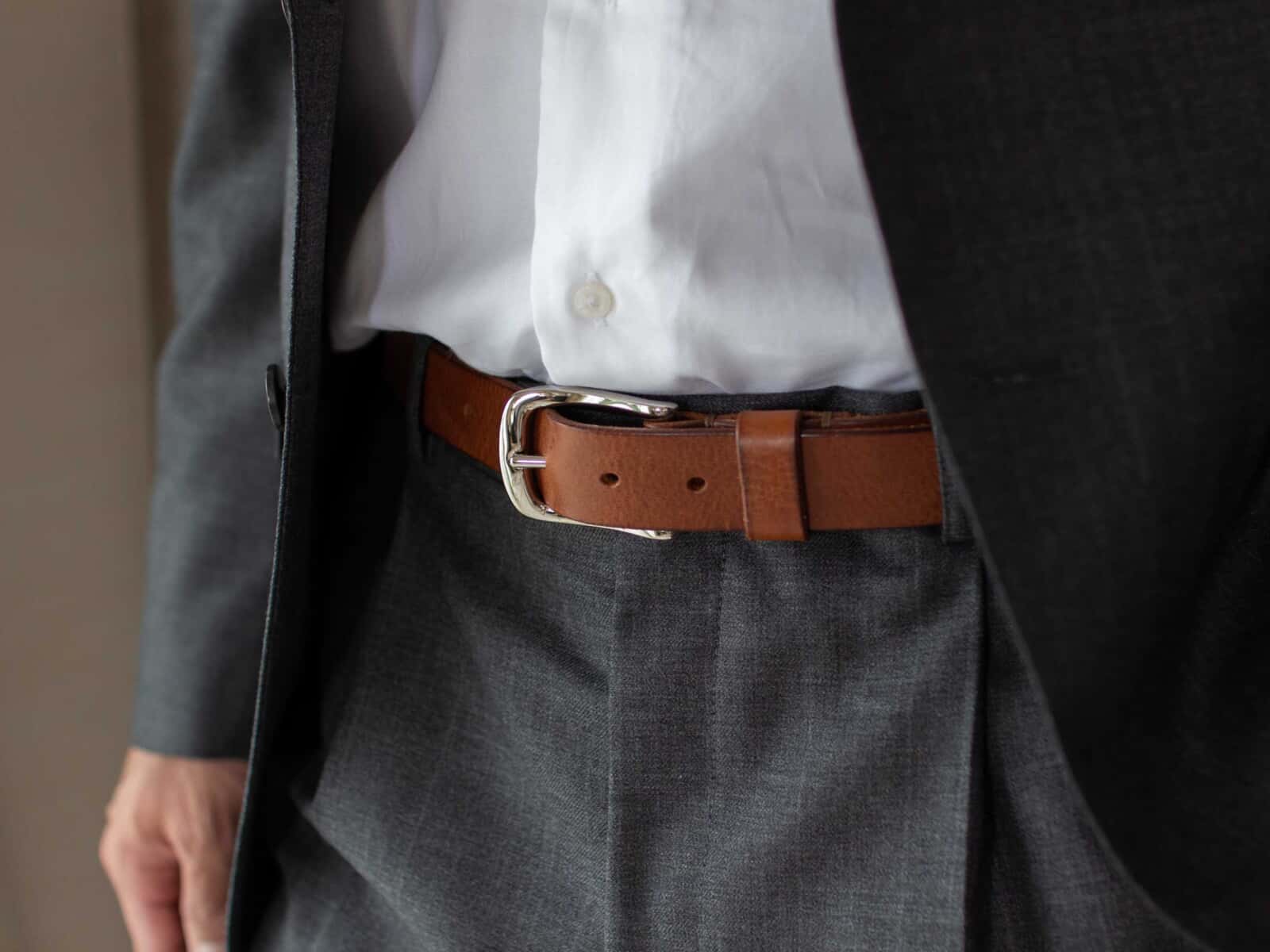 イタリア製バックル】シルバー 3cm幅ベルト（ミッスーリ） |analogico