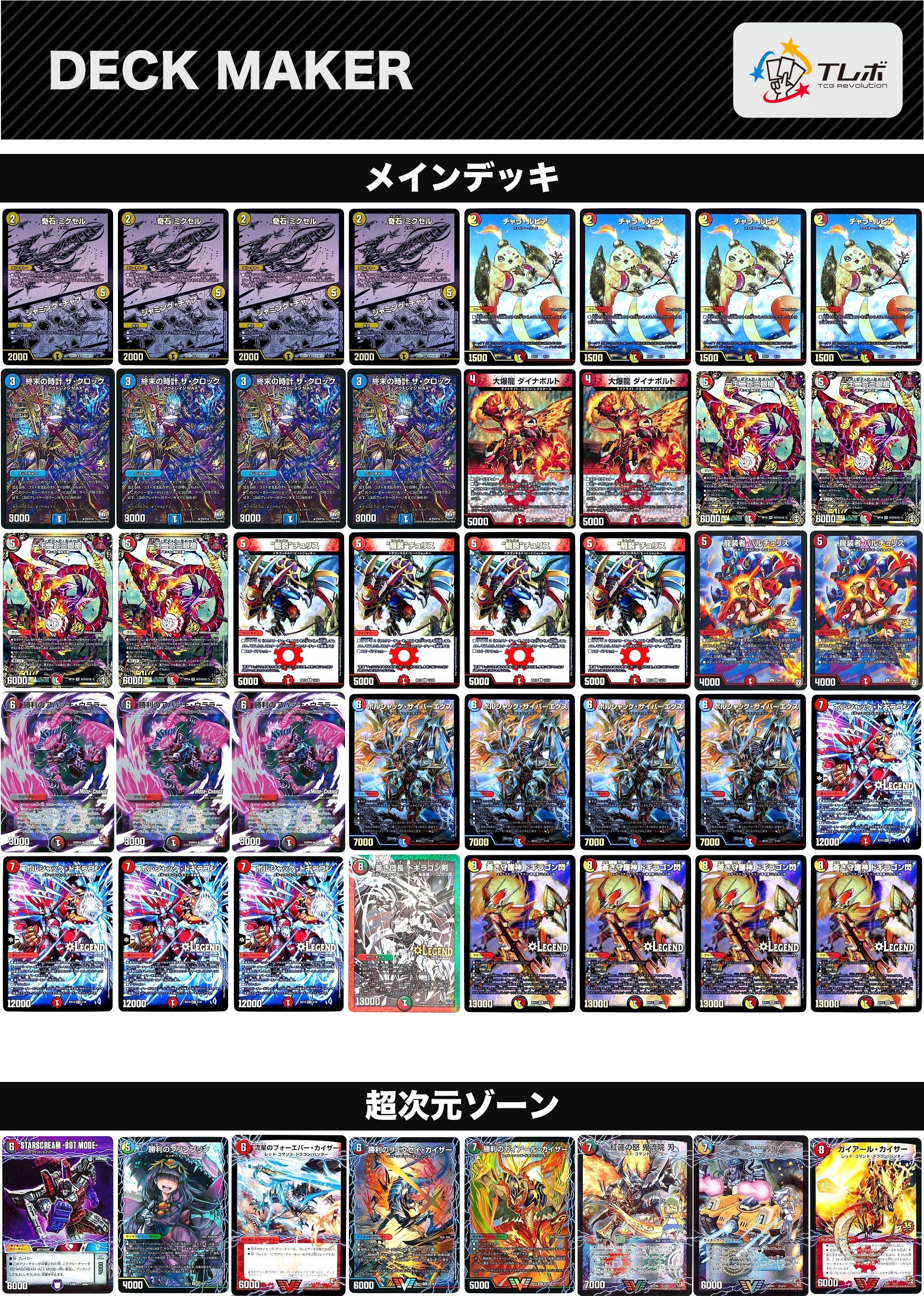 デュエルマスターズ 赤青闇バスター デッキレシピ詳細 | ガチまとめ