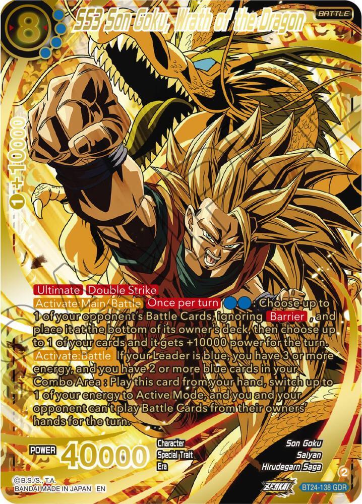 SS3 Son Goku, Wrath Of The Dragon [GDR Foil] BT24-138 Prices