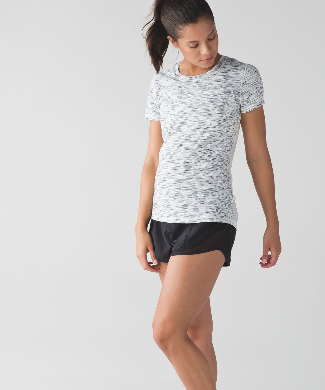 Lululemon Beat The Heat Short Sleeve (Silver) - Tiger Space Dye