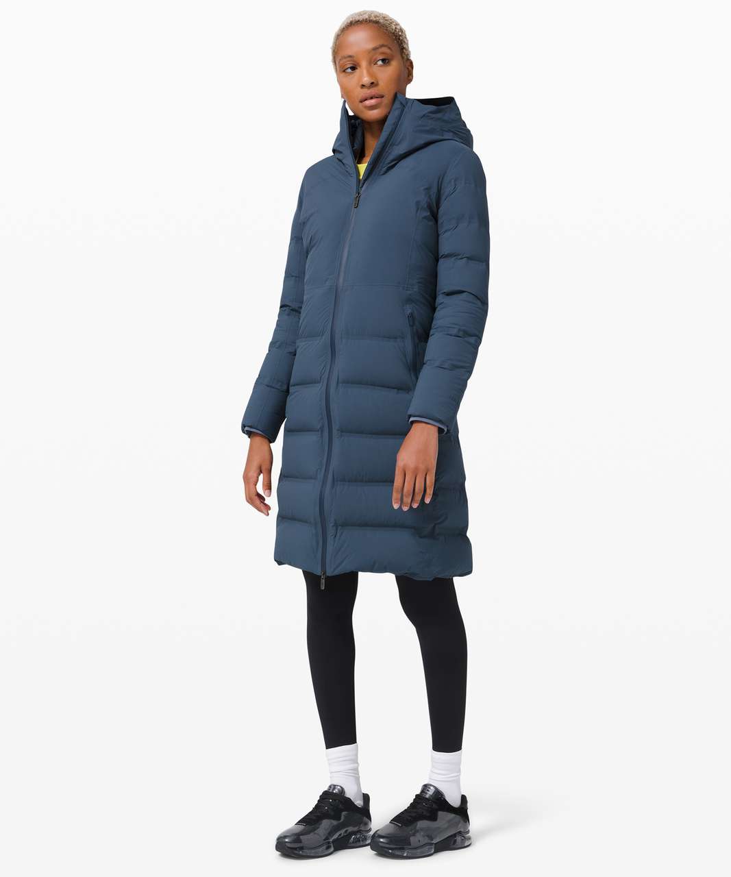 Lululemon Sleet Street Long Jacket - Iron Blue - lulu fanatics