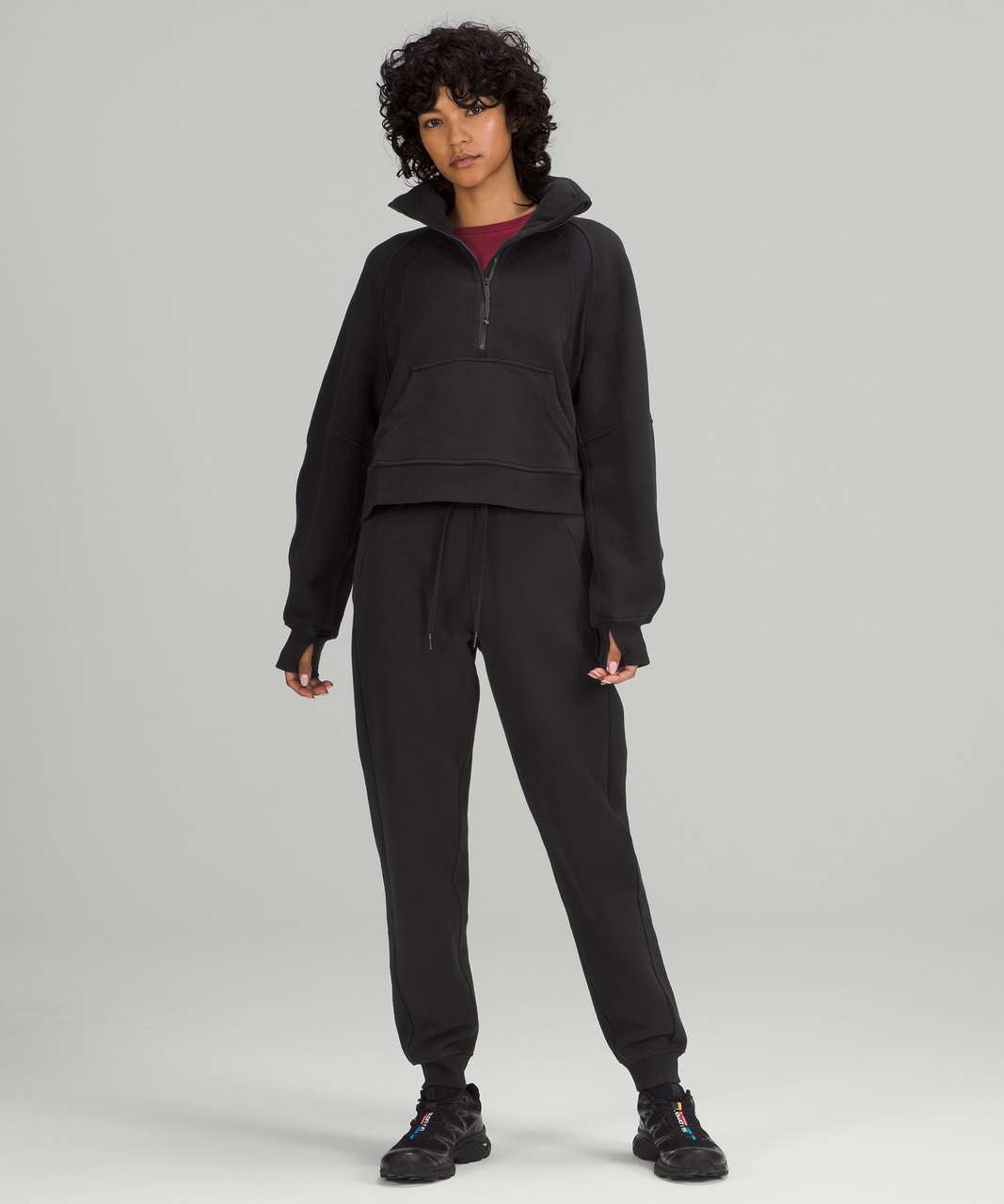 Lululemon Scuba Oversized Funnel Neck Shirt - Black - lulu fanatics