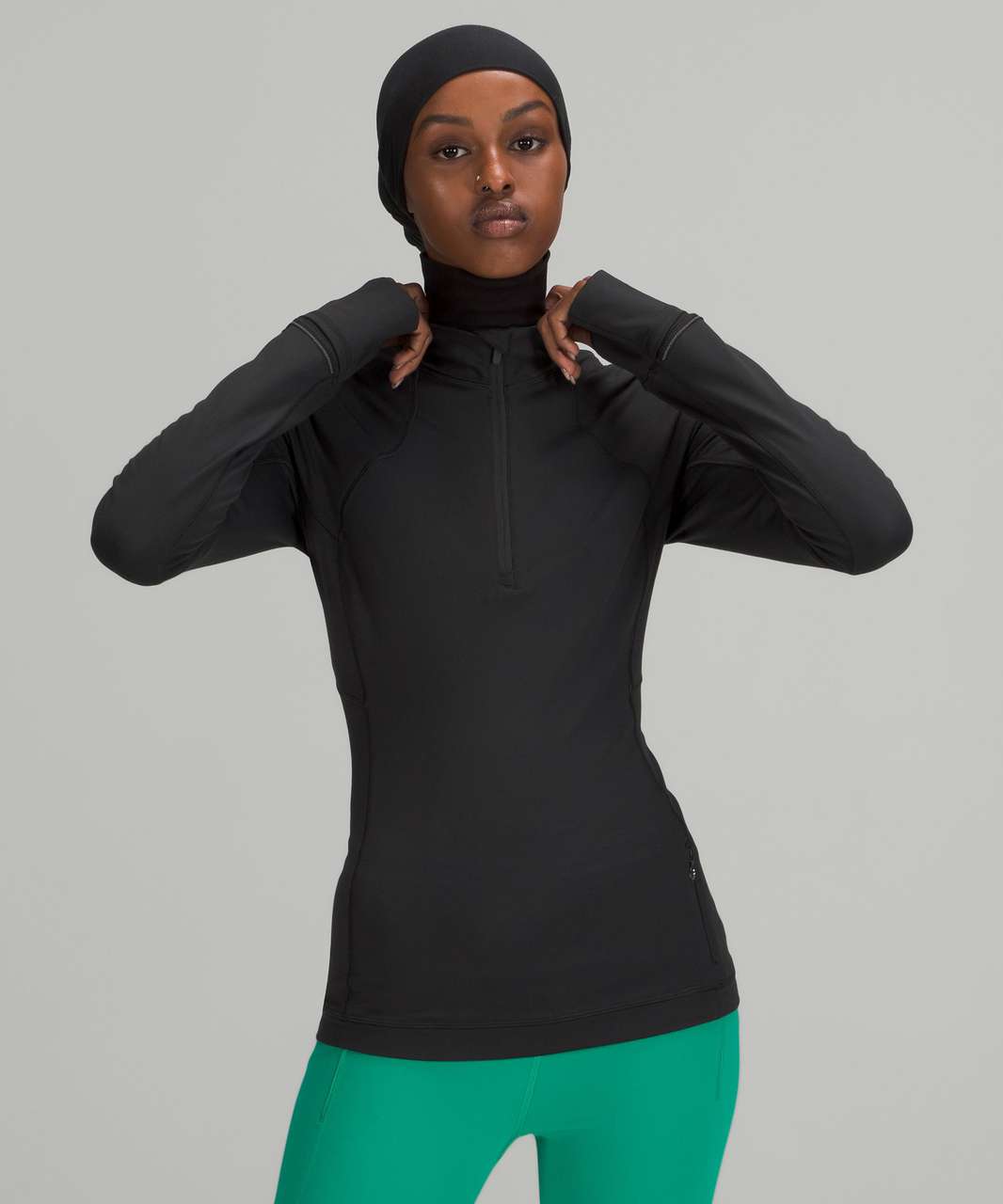 Lululemon Its Rulu Run Half-Zip - Black - lulu fanatics
