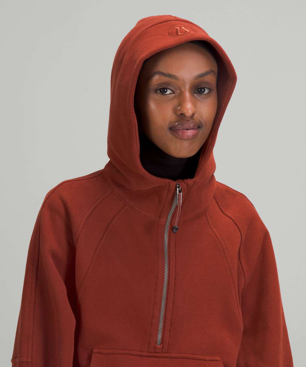 Lululemon Scuba Oversized Half-Zip Hoodie - Date Brown - lulu fanatics