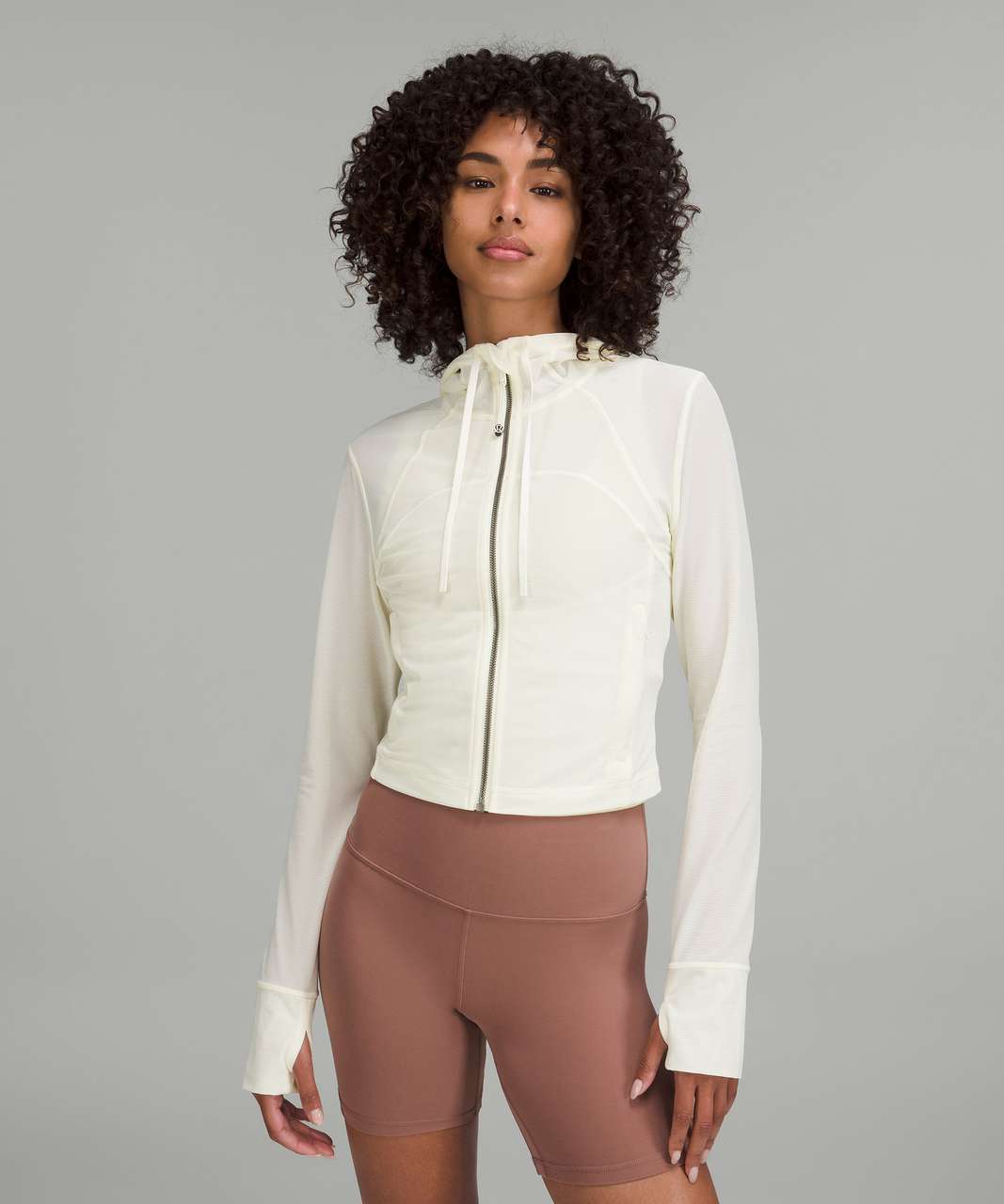 Lululemon Nulu and Mesh Cropped Define Jacket - Lemon Sorbet