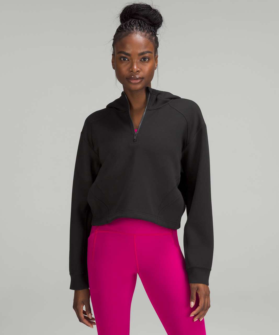 Lululemon Modal Spacer Training Half-Zip Hoodie - Black - lulu