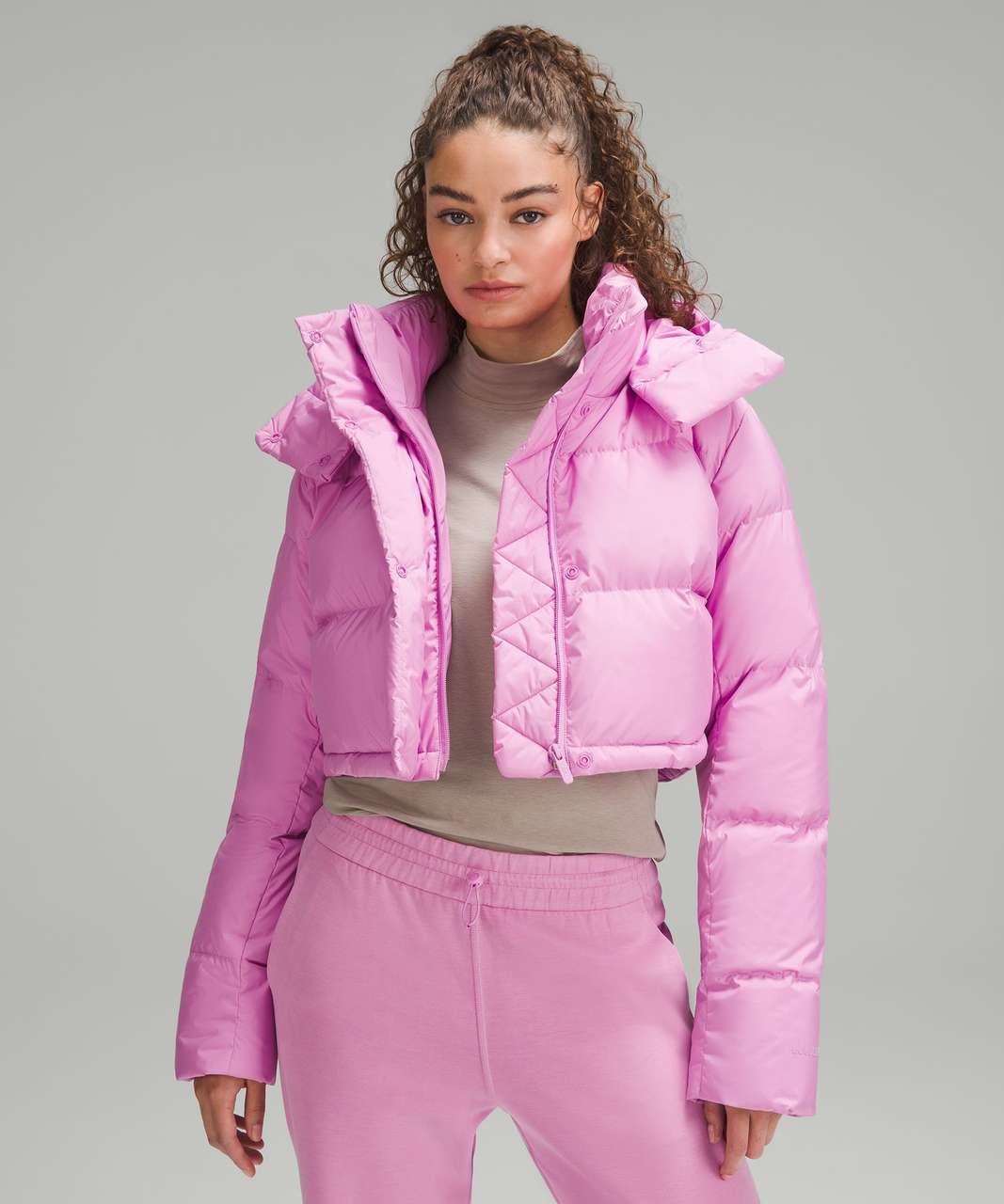 Lululemon Wunder Puff Super-Cropped Jacket - Dahlia Mauve - lulu