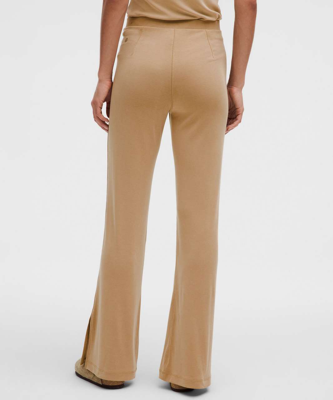 Lululemon Drapey Softstreme Flared Pant - Filbert Tan - lulu fanatics
