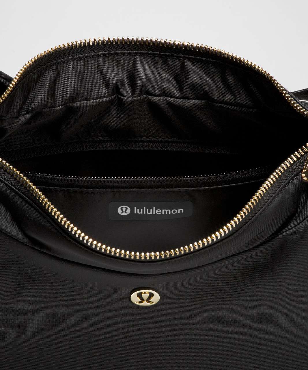 Lululemon City Essentials Shoulder Bag - Black / Gold - lulu fanatics