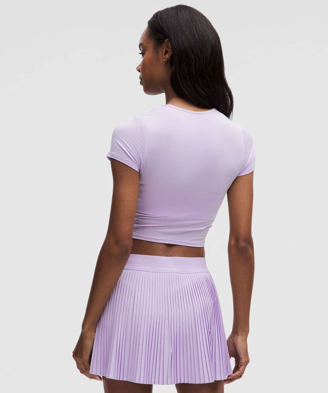 Lululemon Modal-Silk Twist-Front Cropped T-Shirt - Lavender Frost