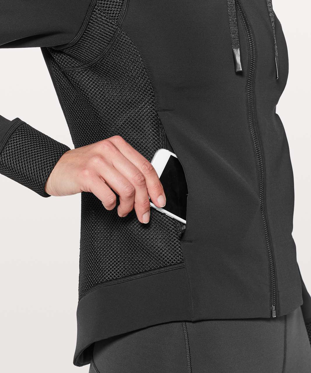 Lululemon Hot Mesh Jacket - Black - lulu fanatics