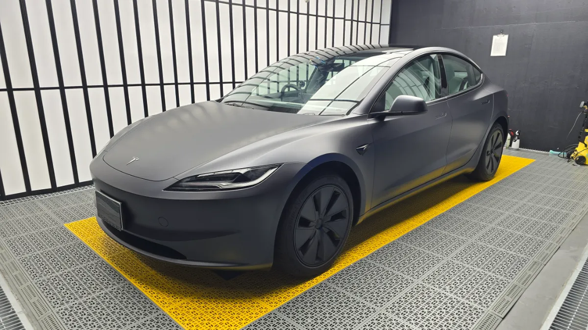 PPF施工実績】TESLA（テスラ）モデル3グレー×マットプロテクション