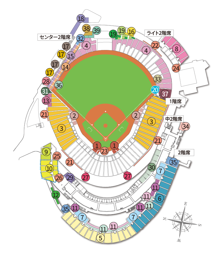 座席図・料金一覧｜広島東洋カープ公式サイト