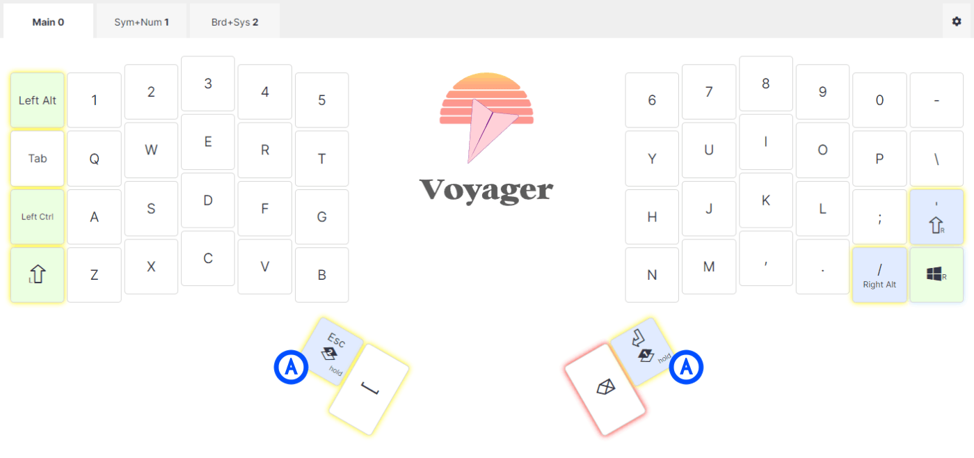分割キーボードZSA Voyagerの設定（for Houdini）