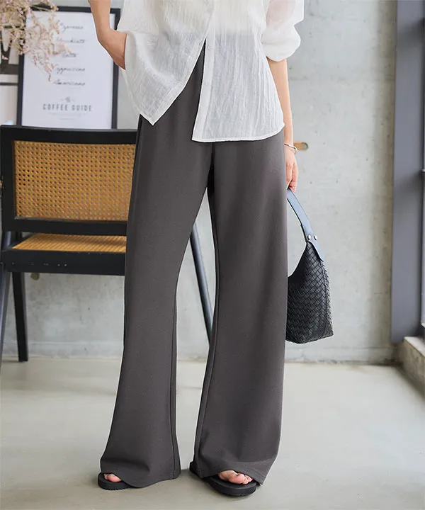 選べる5サイズ錯覚美脚ストレッチワイドパンツ [M4251] | 大好評につき