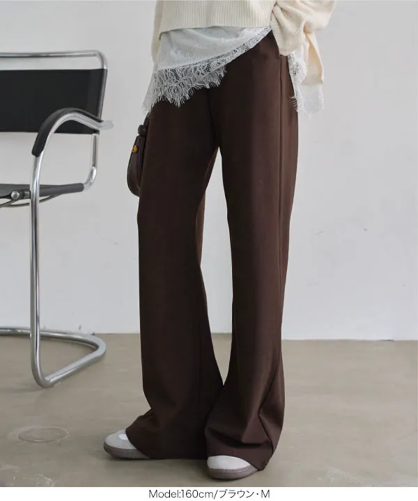 選べる5サイズ錯覚美脚ストレッチワイドパンツ [M4251] | 大好評につき