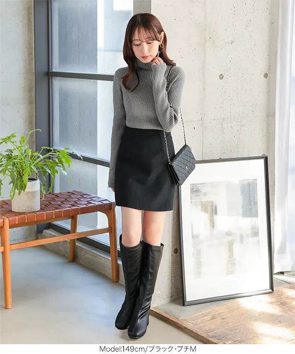 Petitle / プチレ ] フェイクウールミニスカパン [M4279] - レディース