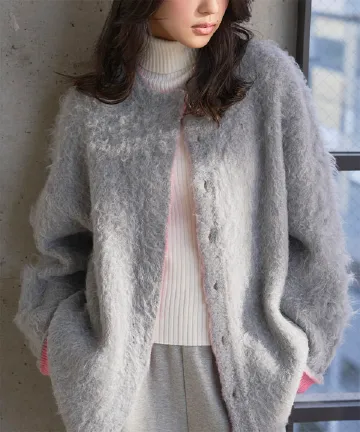 バイカラースリーブニットコーディガン [N1307] | 今だけ送料無料