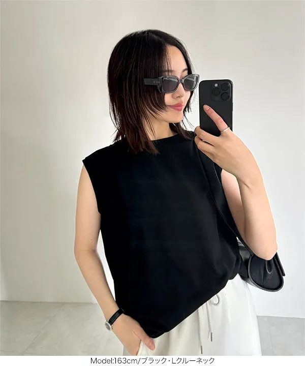 選べる2タイプ タックノースリーブカットソー [C2322] - レディース