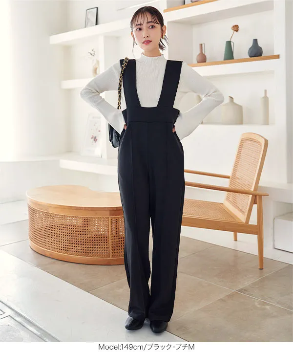 Petitle / プチレ ] ワイドショルダーハイウエストサロペット [E3292