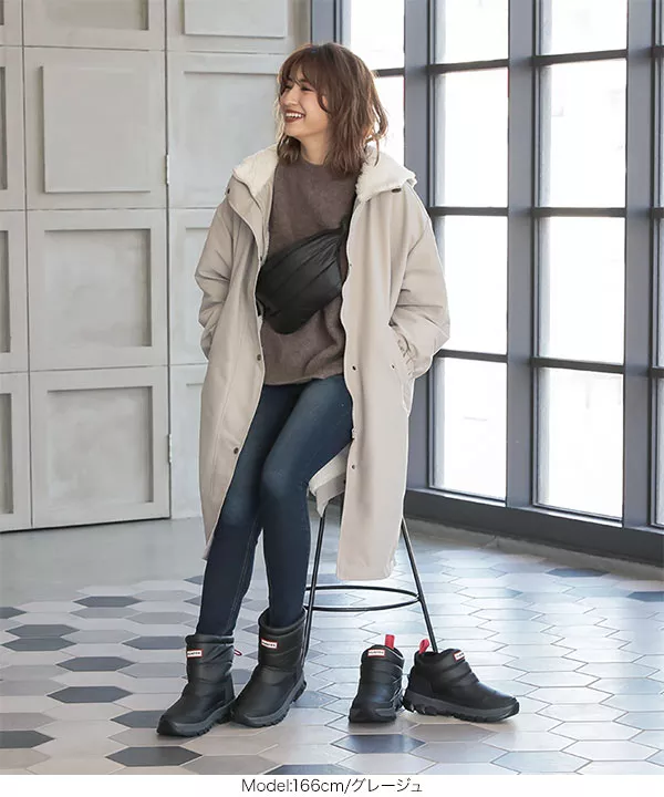 裏ボアロングミリタリーコート [K822] - レディースファッション通販