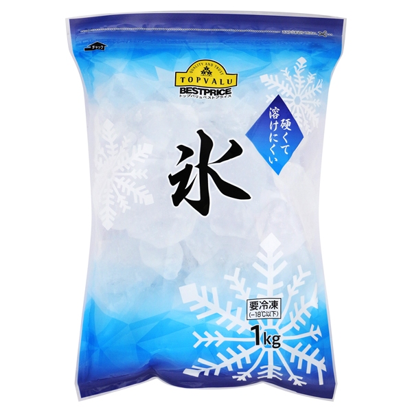 氷 1kg まいばすけっと専用品 -イオンのプライベートブランド TOPVALU