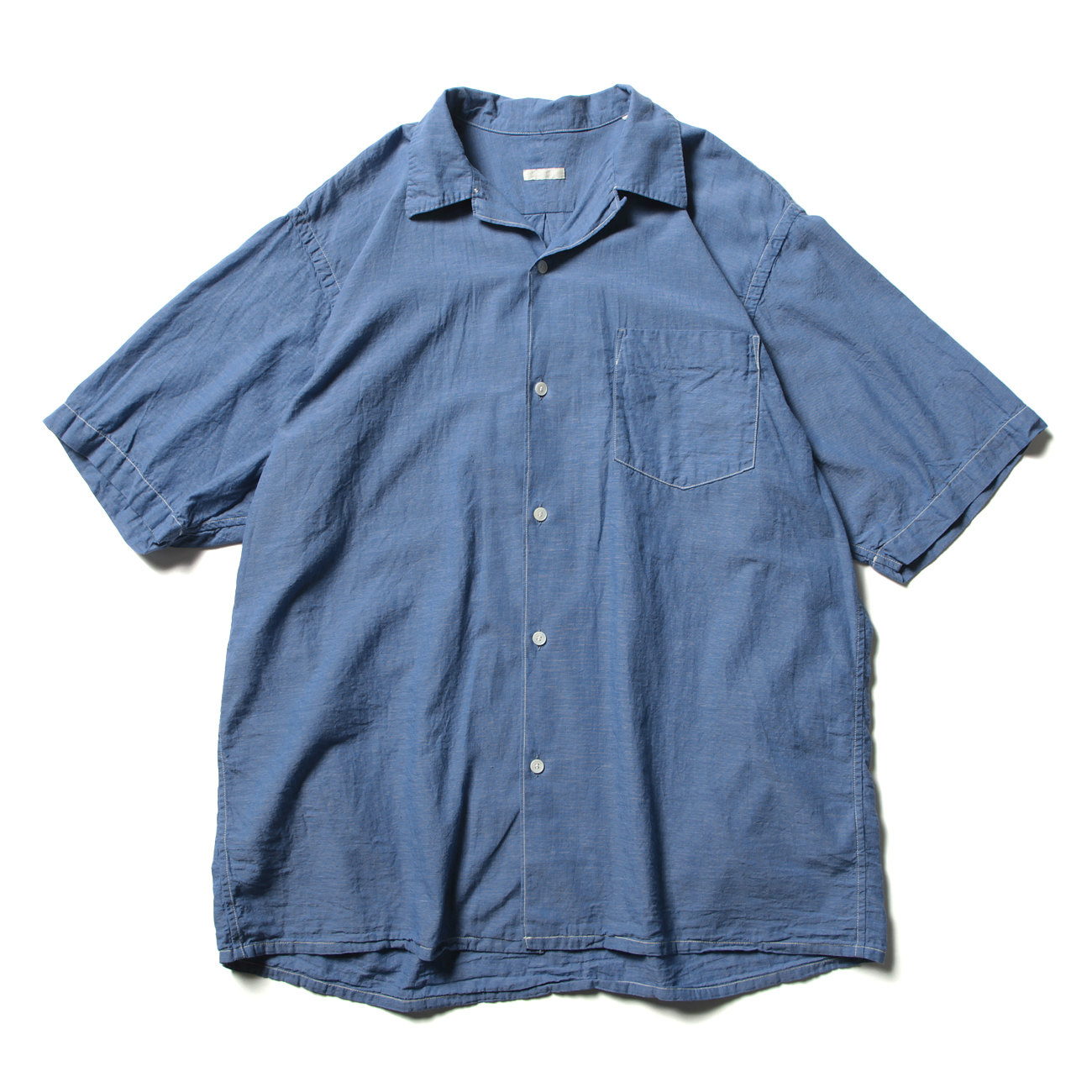 COMOLI / コモリ | ベタシャン オープンカラーシャツ - Sax | 通販