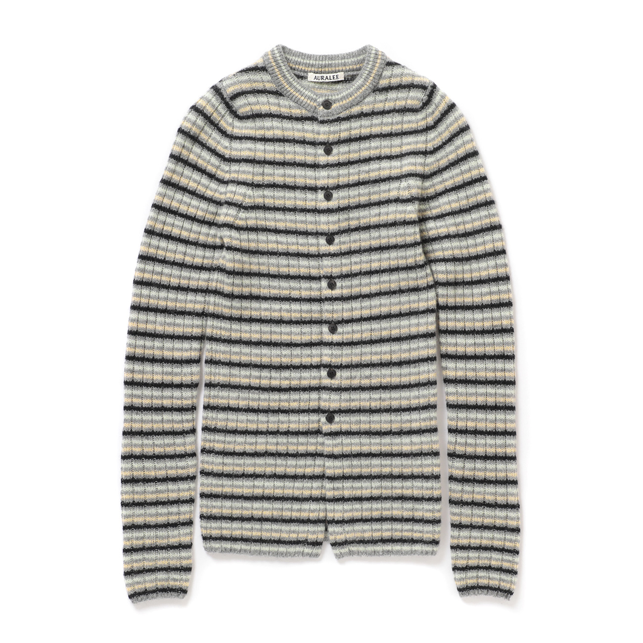 AURALEE / オーラリー | SHETLAND WOOL CASHMERE RIB KNIT CREW-NECK