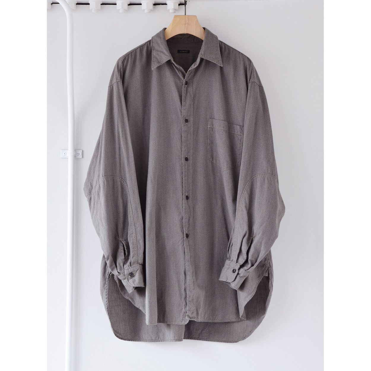 COMOLI / コモリ | ヨリ杢 ワークシャツ - Gray | 通販 - 正規取扱店