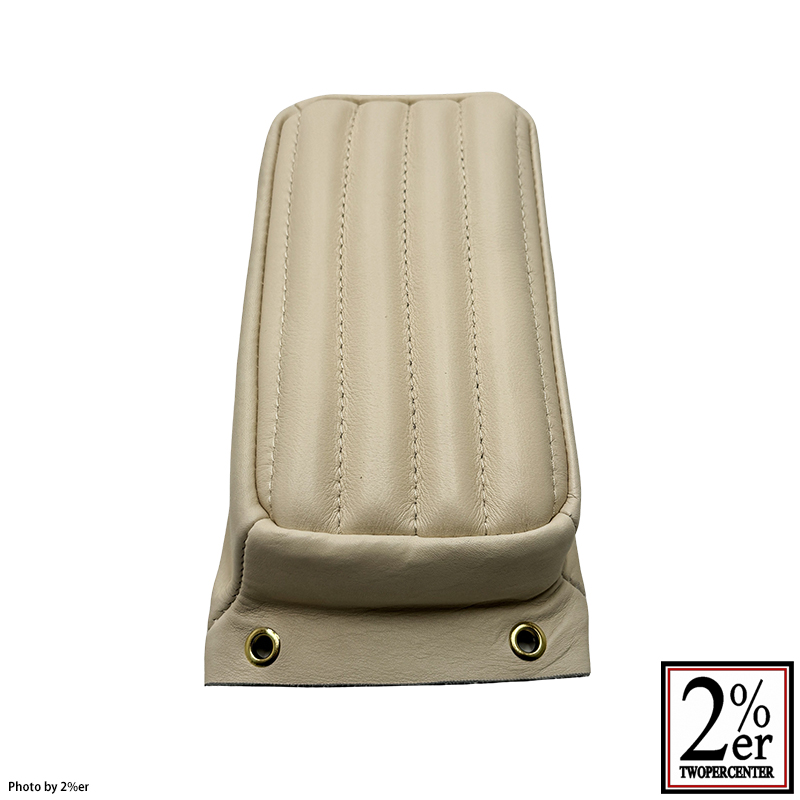 本革 STDソロサドルシート/ピリオンパッドセット ホワイト / 2％er