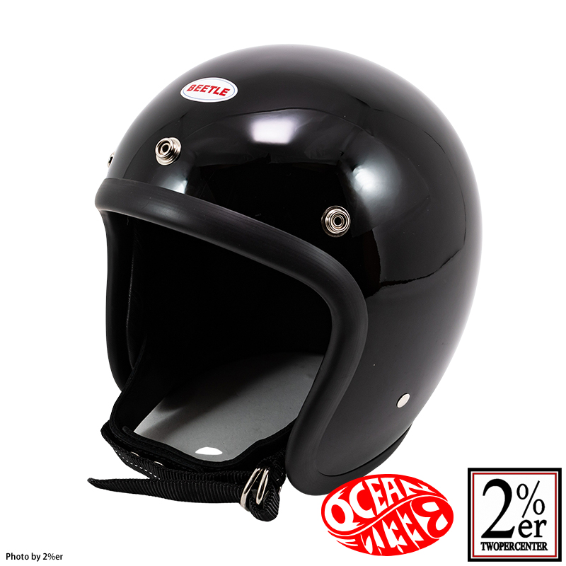 オーシャンビートル 500TX-2 ジェットヘルメット ブラック / 2％er