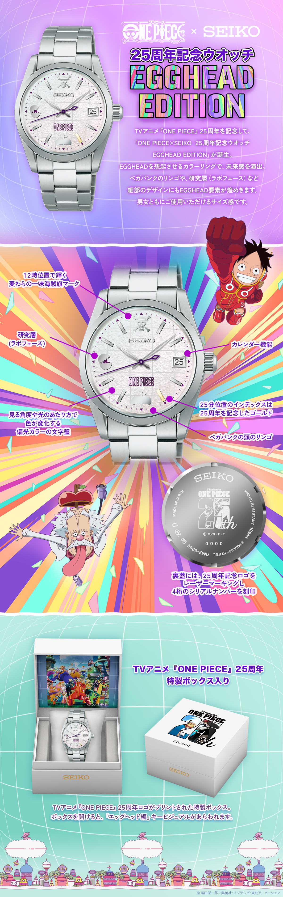 ワンピース】ONE PIECE×SEIKO 25周年記念ウオッチ EGGHEAD EDITION