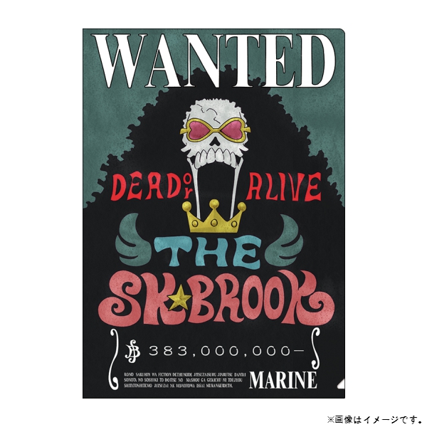 ワンピース】手配書クリアファイル ブルック 3億8300万