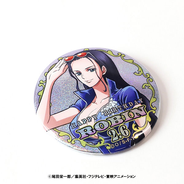 ワンピース】ハッピーバースデーホログラム缶バッジ［2.6 ロビン