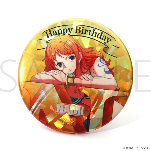 ワンピース】ワンピース HBDイニシャルホログラム缶バッジ[7.3 ナミ