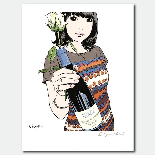 直筆サイン入り】江口寿史 複製版画 No.4（額装なし） 江口寿史 -の