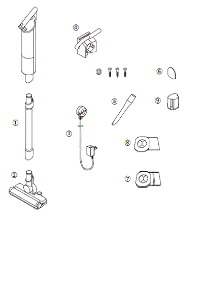 TC-E261 コードレススティック型クリーナー アフターパーツ