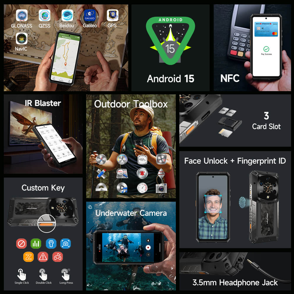 Ulefone Armor 28 Ultra 5G AI Rugged Phone 16GB+1TB AMOLED Dual Screen