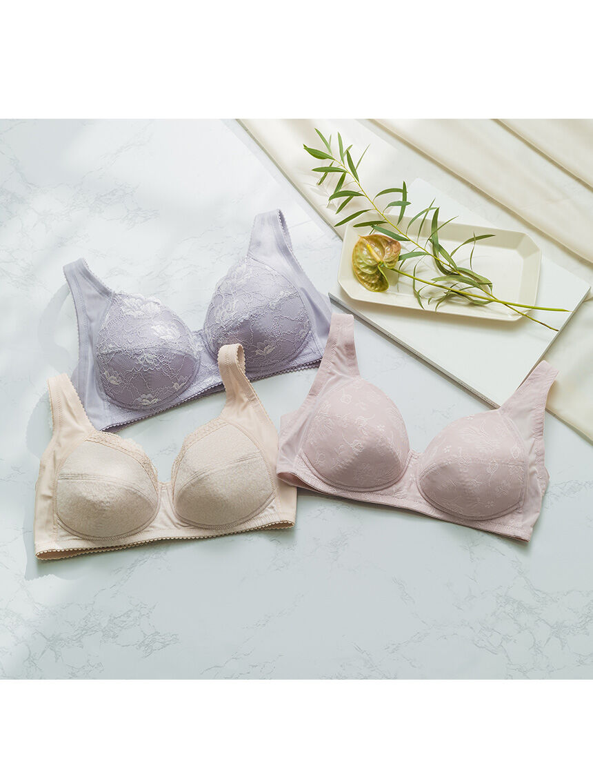 ウイング／ツヤカ 脇すっきり・自然なまる胸キープ／カップ肌側綿混で