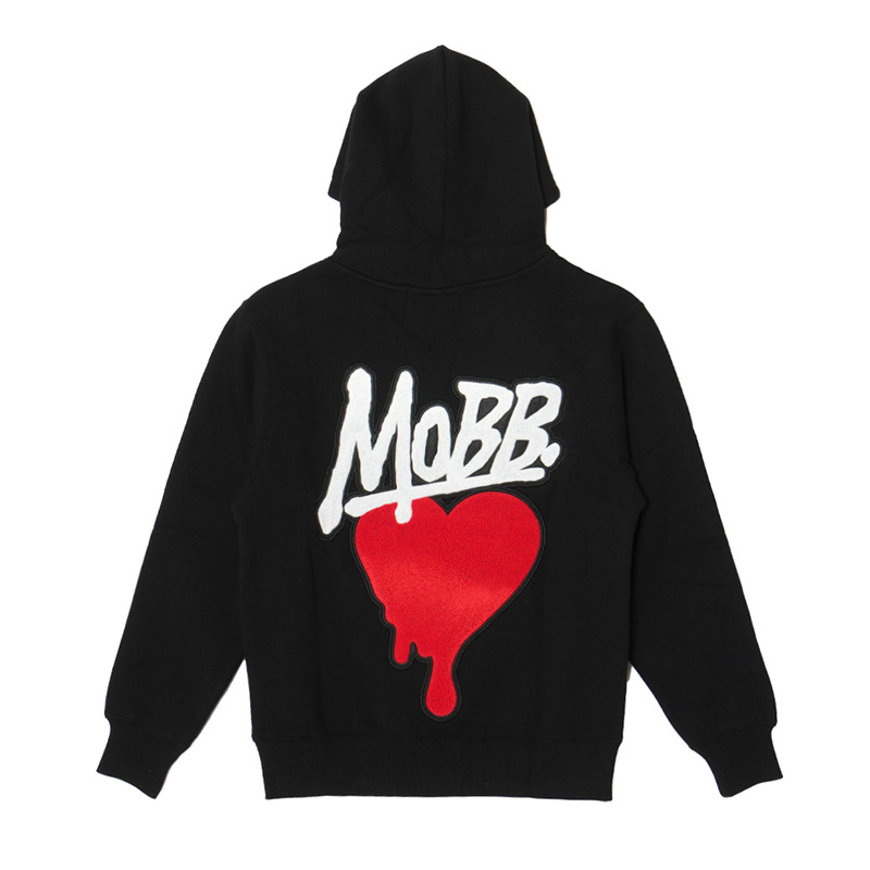 HEART DRIP WAPPEN HOODIE -BLACK- | WALKIN STORE WEB SHOP