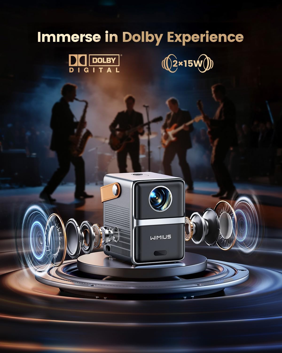 Mini 4K Projector【Netflix Officially/Dolby Audio/Short Throw