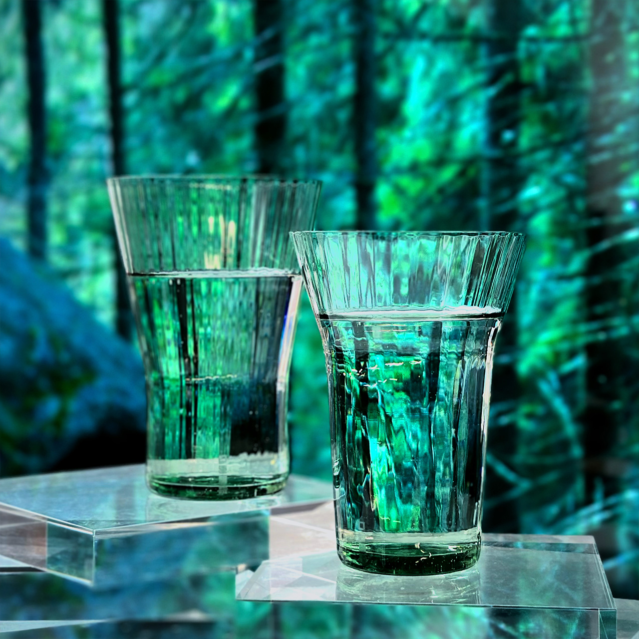 生涯を添い遂げるグラス MIZUグラス ペアセット レトロウェイブ ギフト