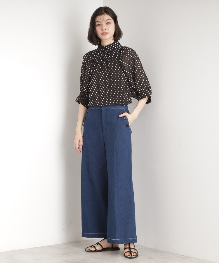 ドットジャカードブラウス【洗える】（シャツ・ブラウス） | THE SHOP