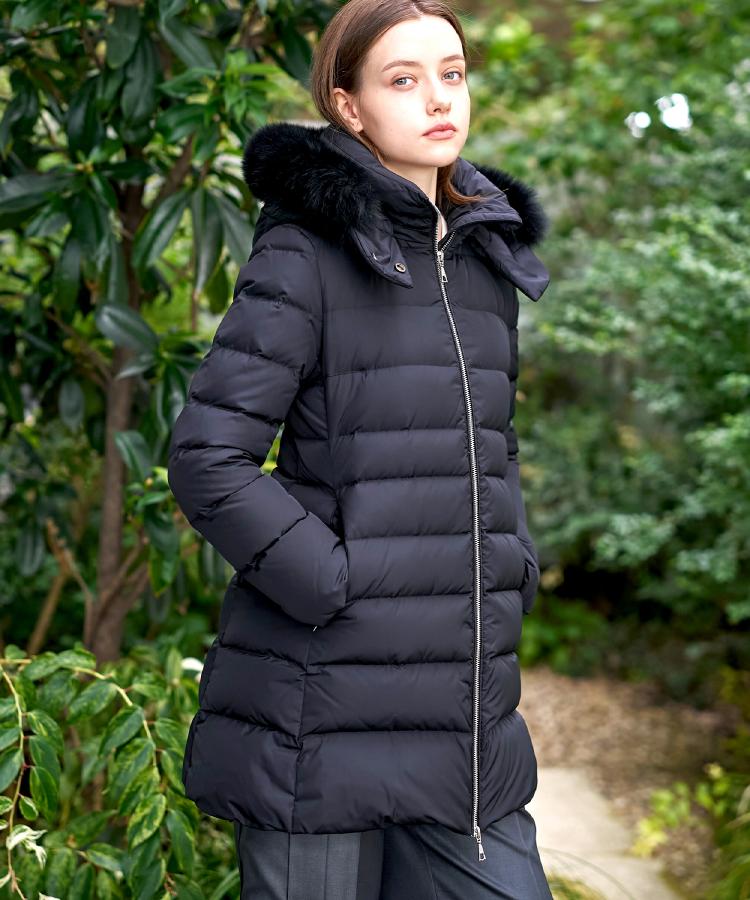 CLASSY.12月号掲載/フード＆ファー取り外し可】ブルーFOXファー